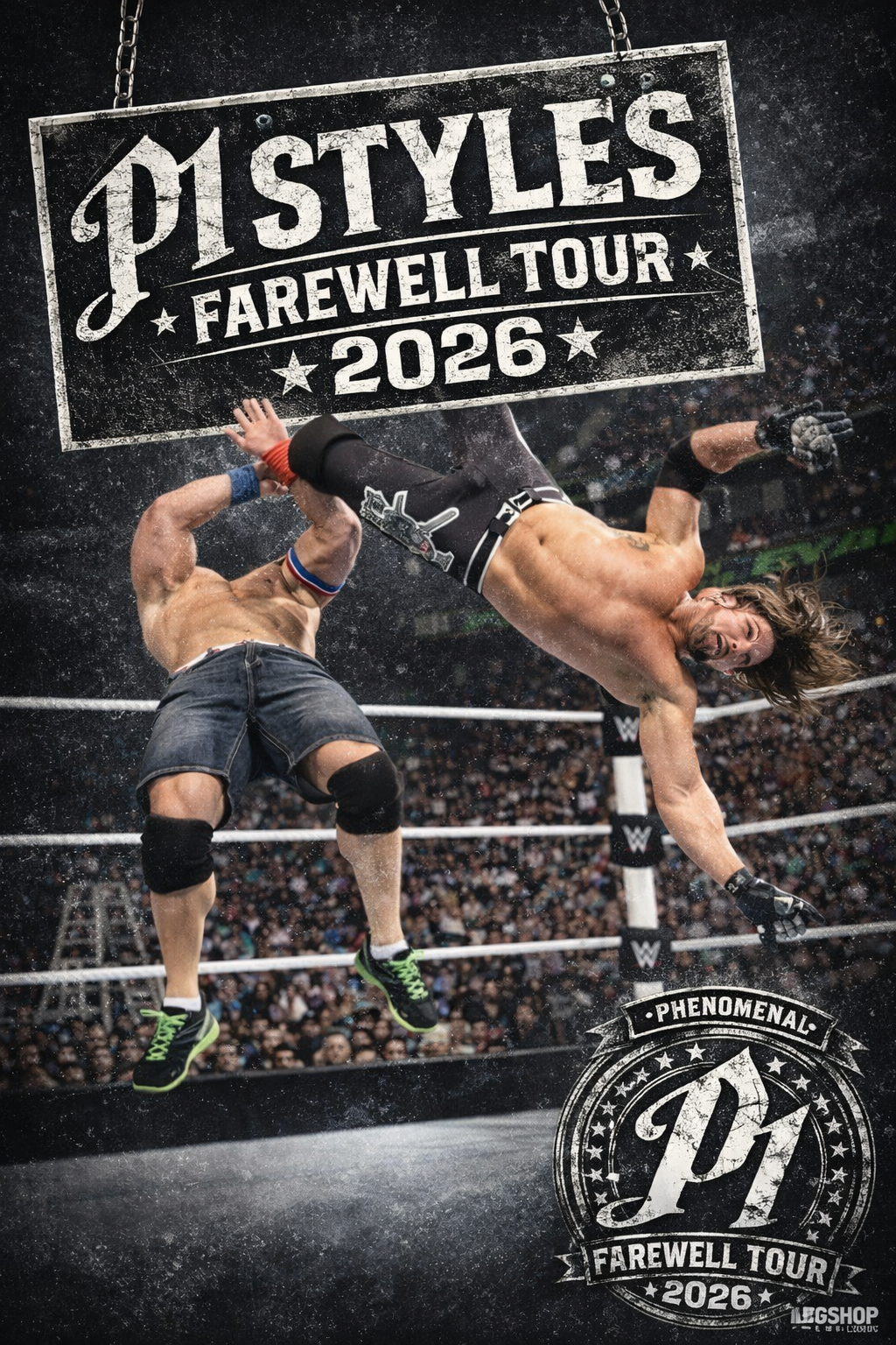 AJ Styles vs John Cena – Iconic Money in the Bank Match Poster