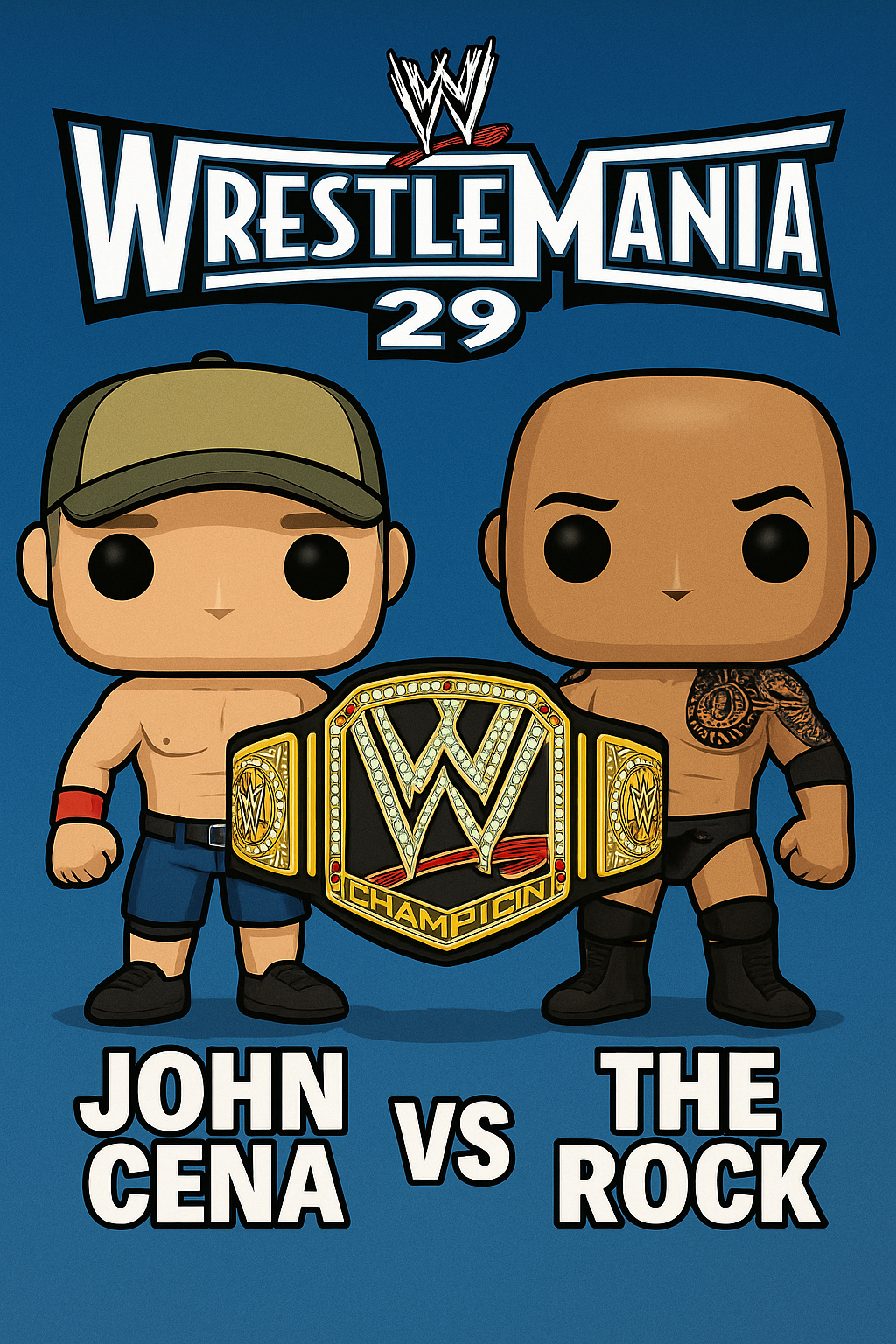 John Cena – WWE Championship Wins Collection | 17-Time Champion | Digital Wrestling Wall Art Bundle
