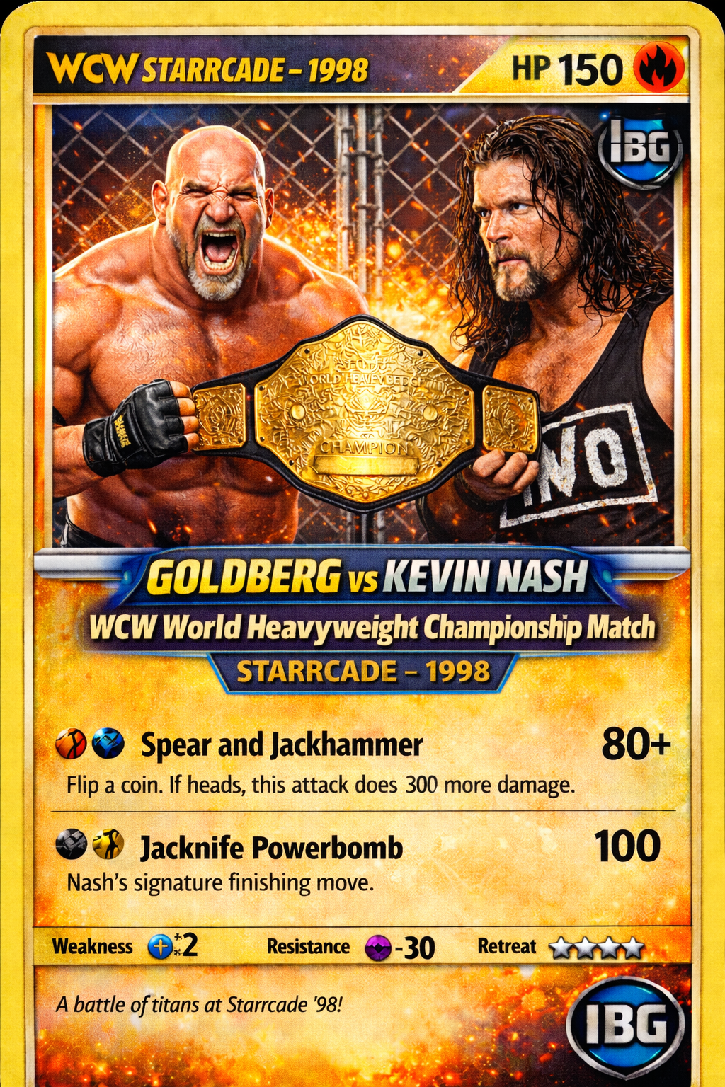Goldberg Legendary WCW Battles (1998–2001) – Wrestling Trading Card Mega Bundle | IBG Exclusive Digital Collection