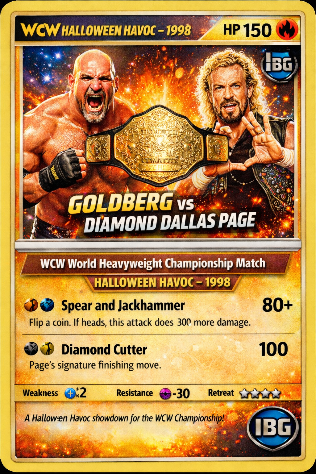 Goldberg Legendary WCW Battles (1998–2001) – Wrestling Trading Card Mega Bundle | IBG Exclusive Digital Collection