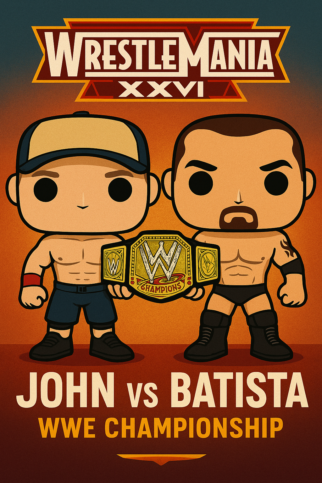 John Cena – WWE Championship Wins Collection | 17-Time Champion | Digital Wrestling Wall Art Bundle