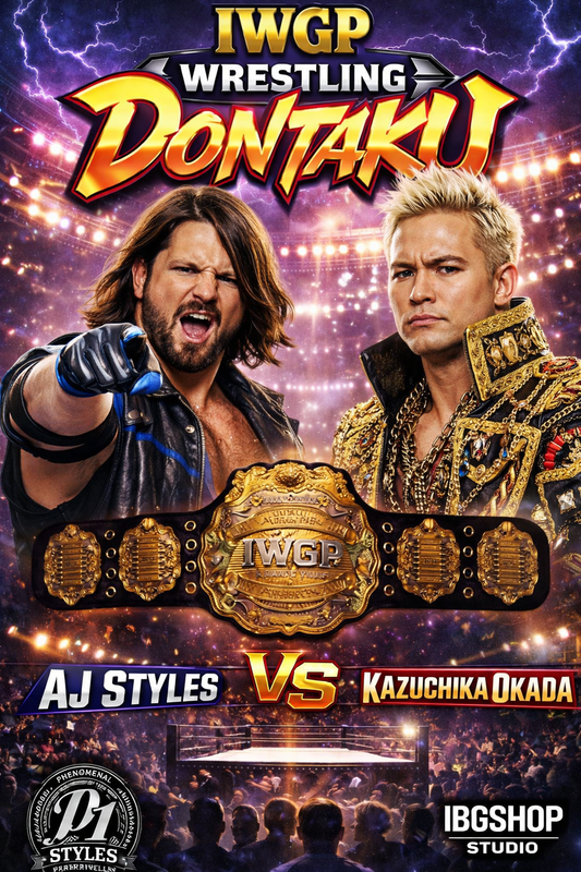 AJ Styles vs Kazuchika Okada – IWGP Wrestling Dontaku Championship Poster | IBGSHOP Studio