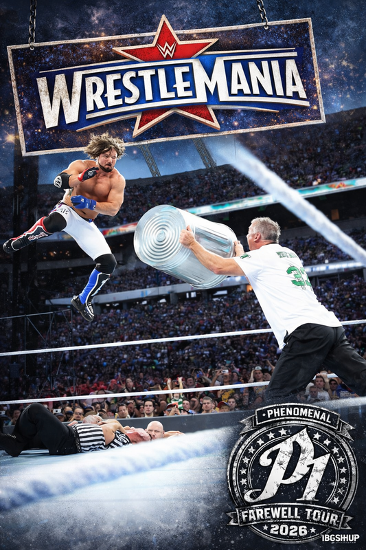 AJ Styles WrestleMania Action Poster – Phenomenal Wrestling Wall Art