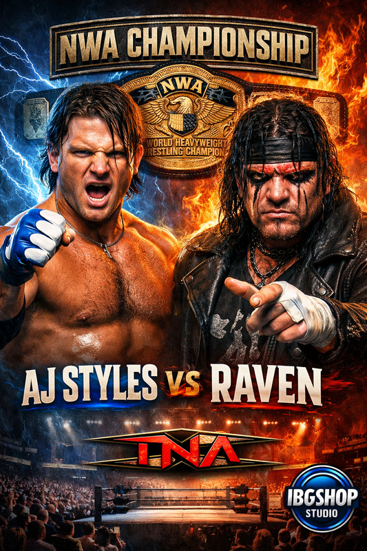 NWA Championship: AJ Styles vs Raven – TNA Wrestling Poster