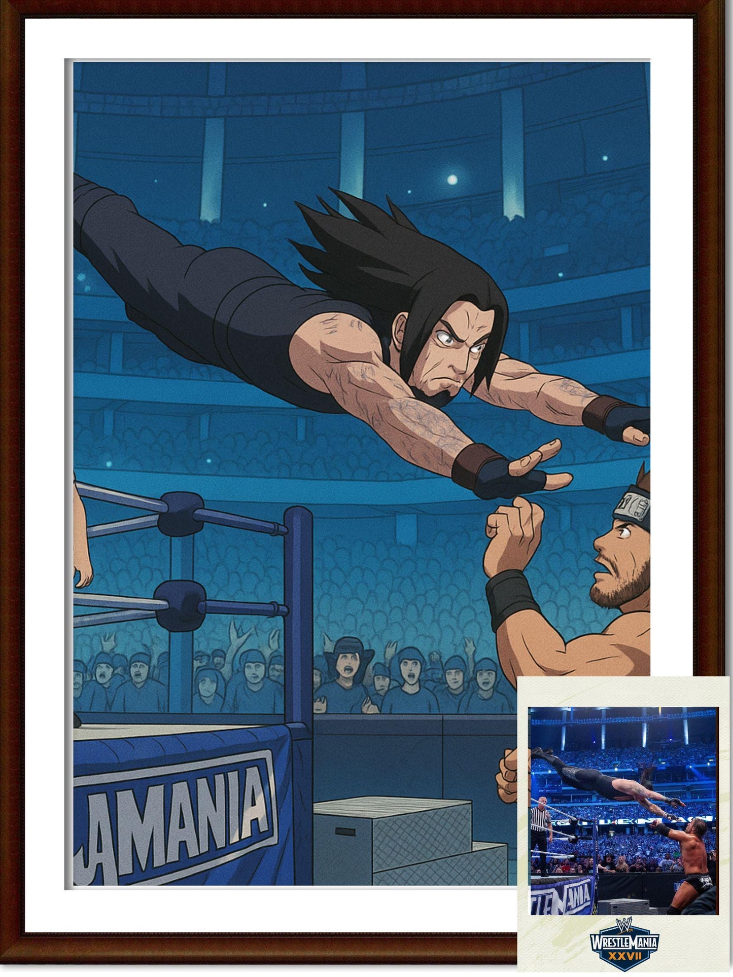 Naruto Style Portrait | Digital Anime WWE Undertaker | Instant Download