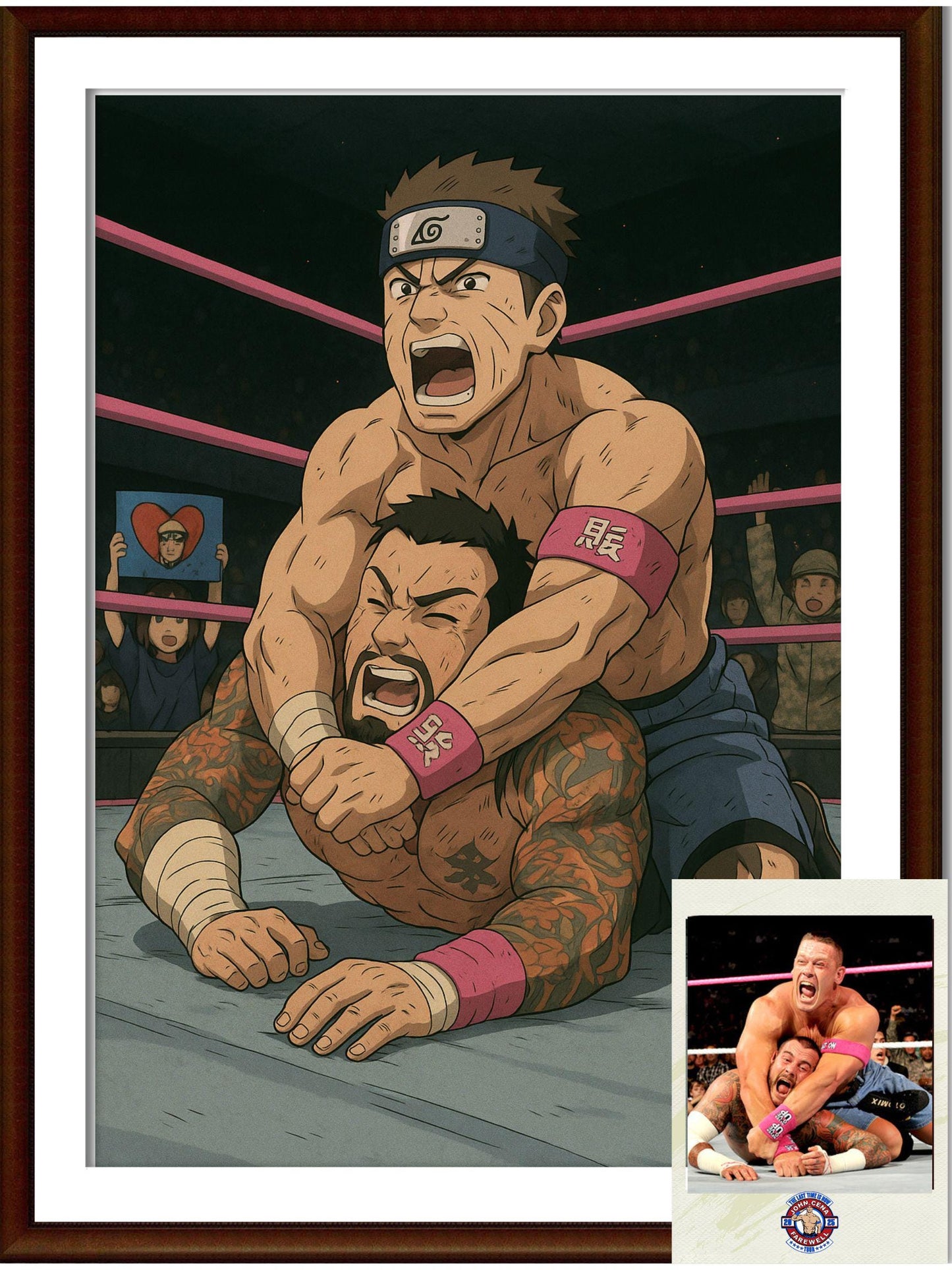 Naruto Style Portrait | Digital Anime WWE John Cena | Instant Download