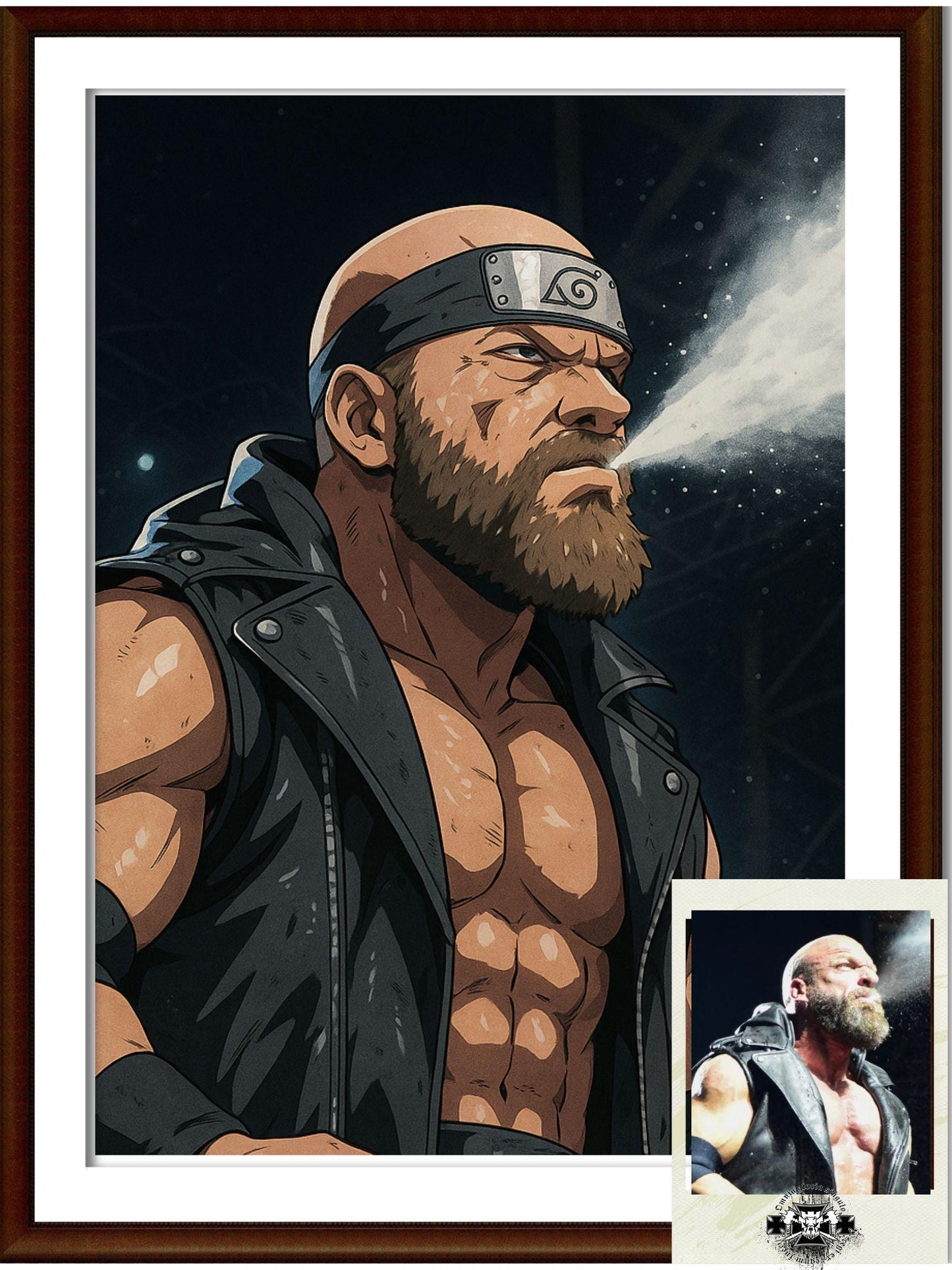 Naruto Style Portrait | Digital Anime WWE Triple H | Instant Download