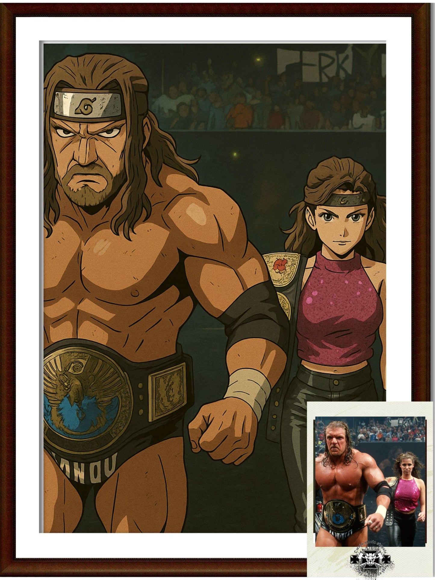 Naruto Style Portrait | Digital Anime WWE Triple H | Instant Download