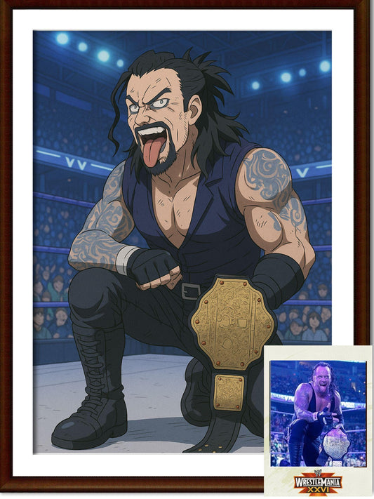 Naruto Style Portrait | Digital Anime WWE Undertaker | Instant Download