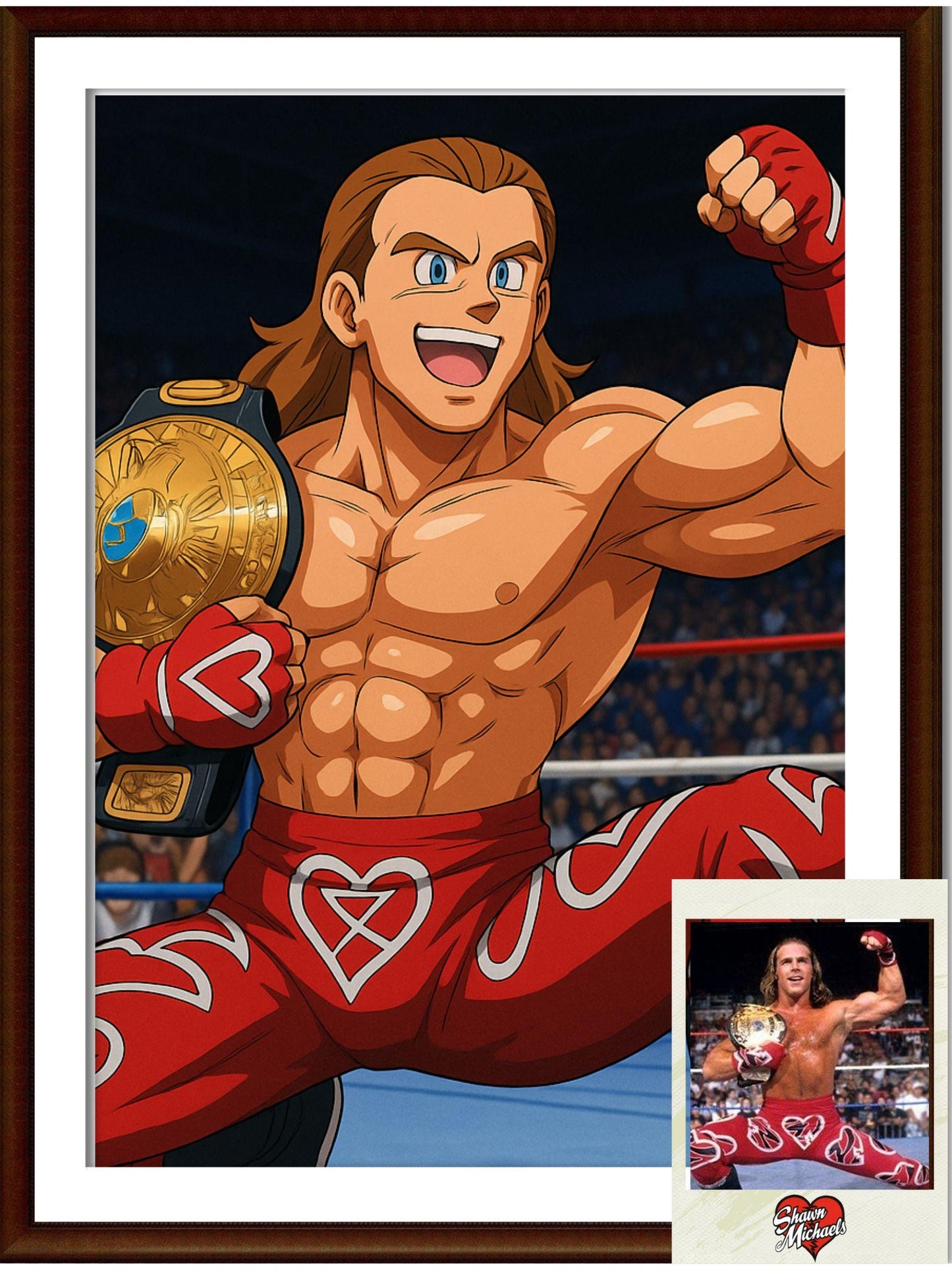 Dragon Ball Z Style Portrait | Digital Anime WWE Shawn Michaels | Instant Download