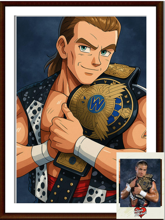 Dragon Ball Z Style Portrait | Digital Anime WWE Shawn Michaels | Instant Download