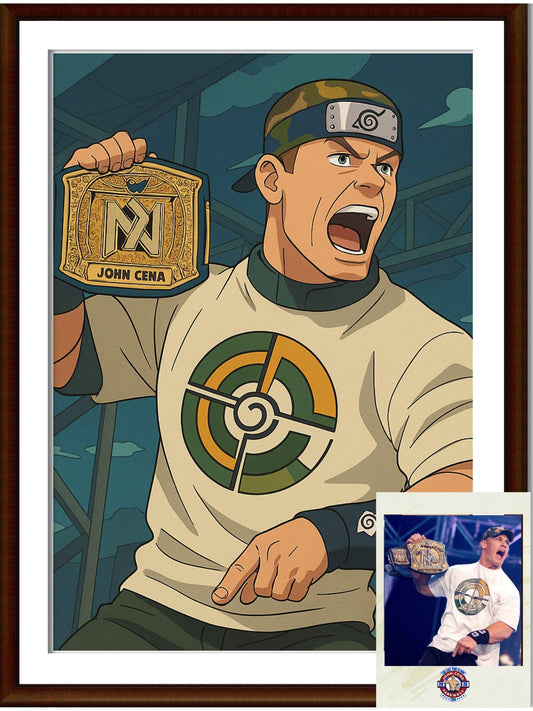Naruto Style Portrait | Digital Anime WWE John Cena | Instant Download