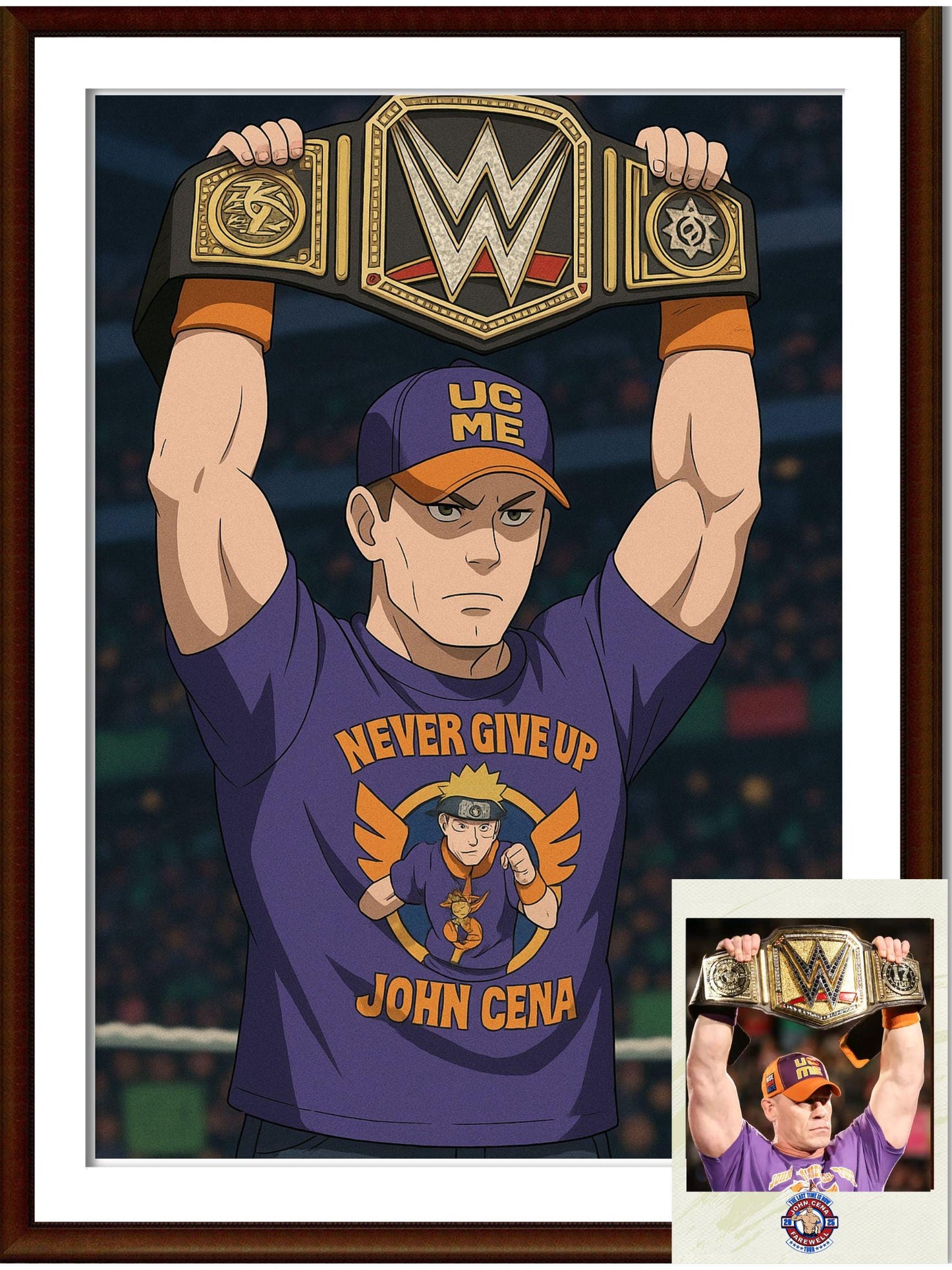 Naruto Style Portrait | Digital Anime WWE John Cena | Instant Download
