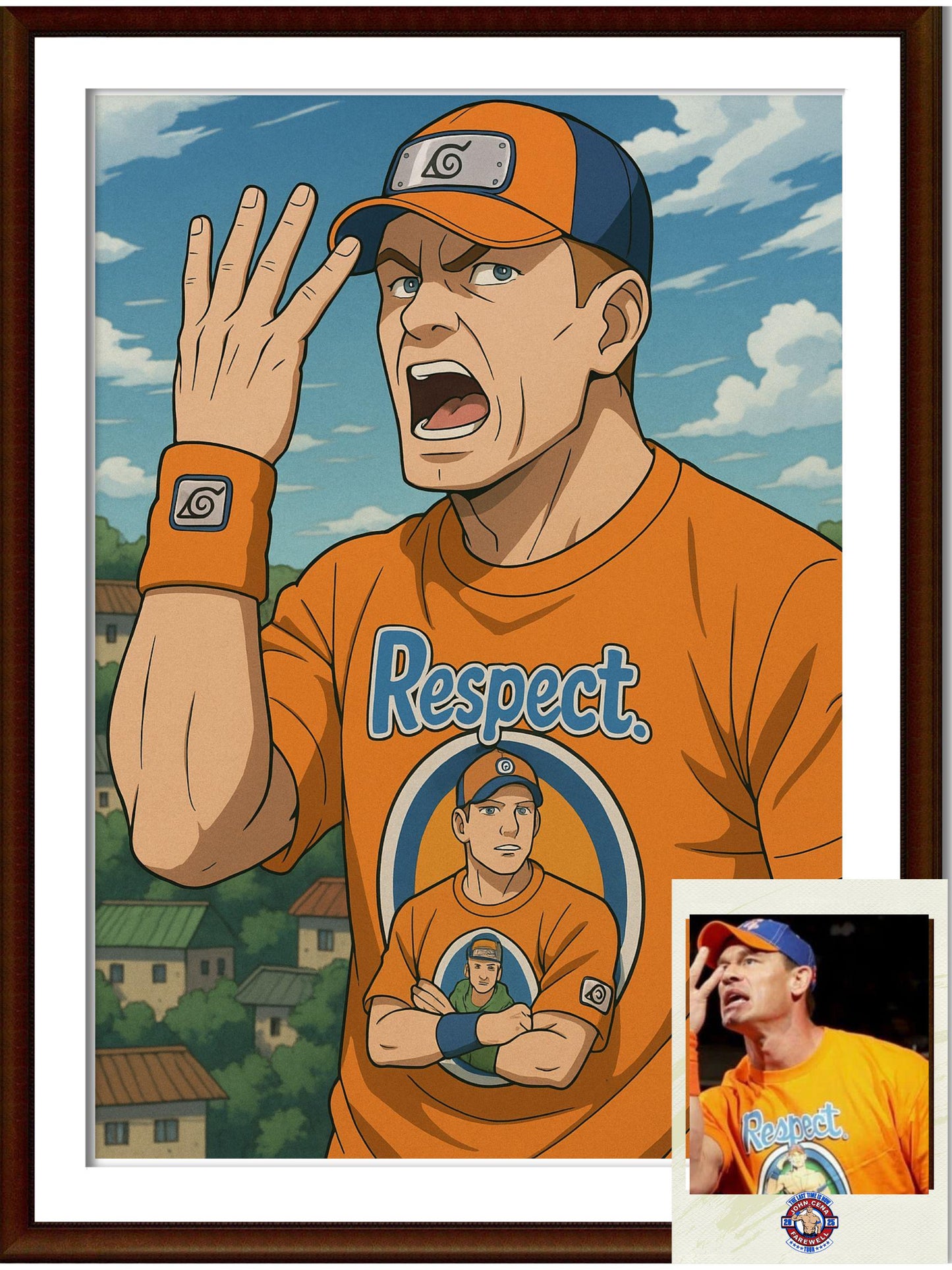 Naruto Style Portrait | Digital Anime WWE John Cena | Instant Download