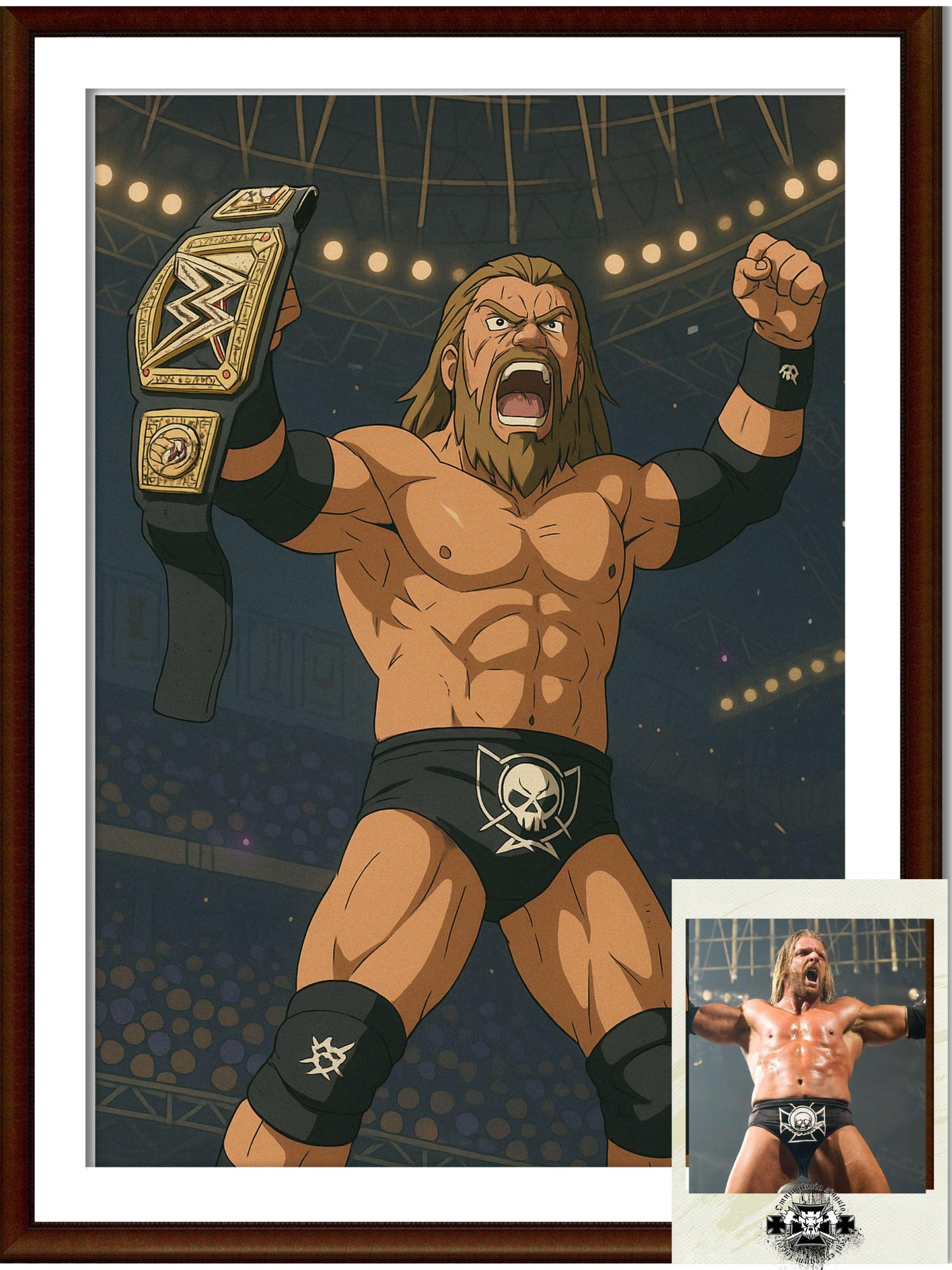 Naruto Style Portrait | Digital Anime WWE Triple H | Instant Download
