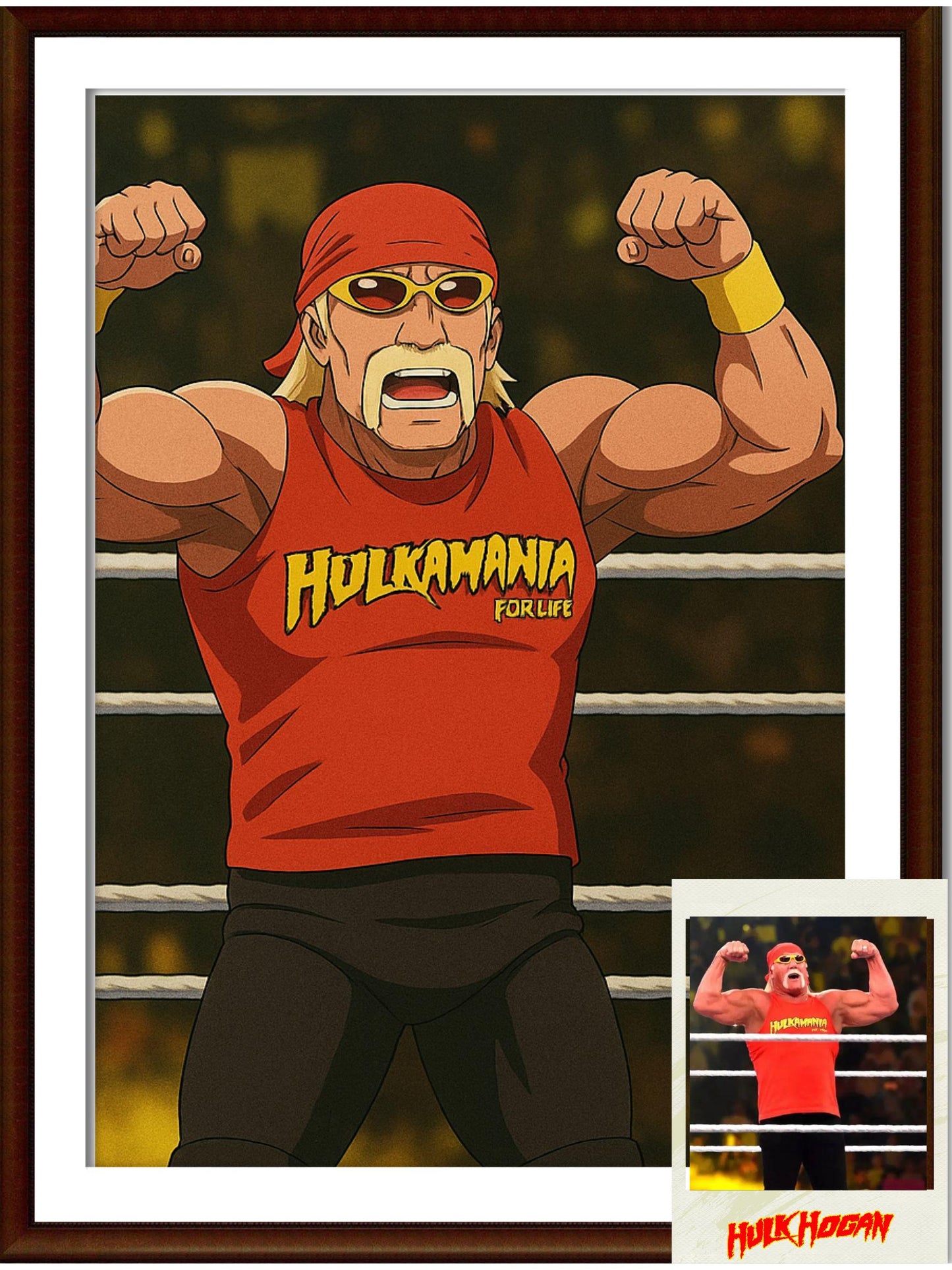 Naruto Style Portrait | Digital Anime WWE Hulk Hogan | Instant Download