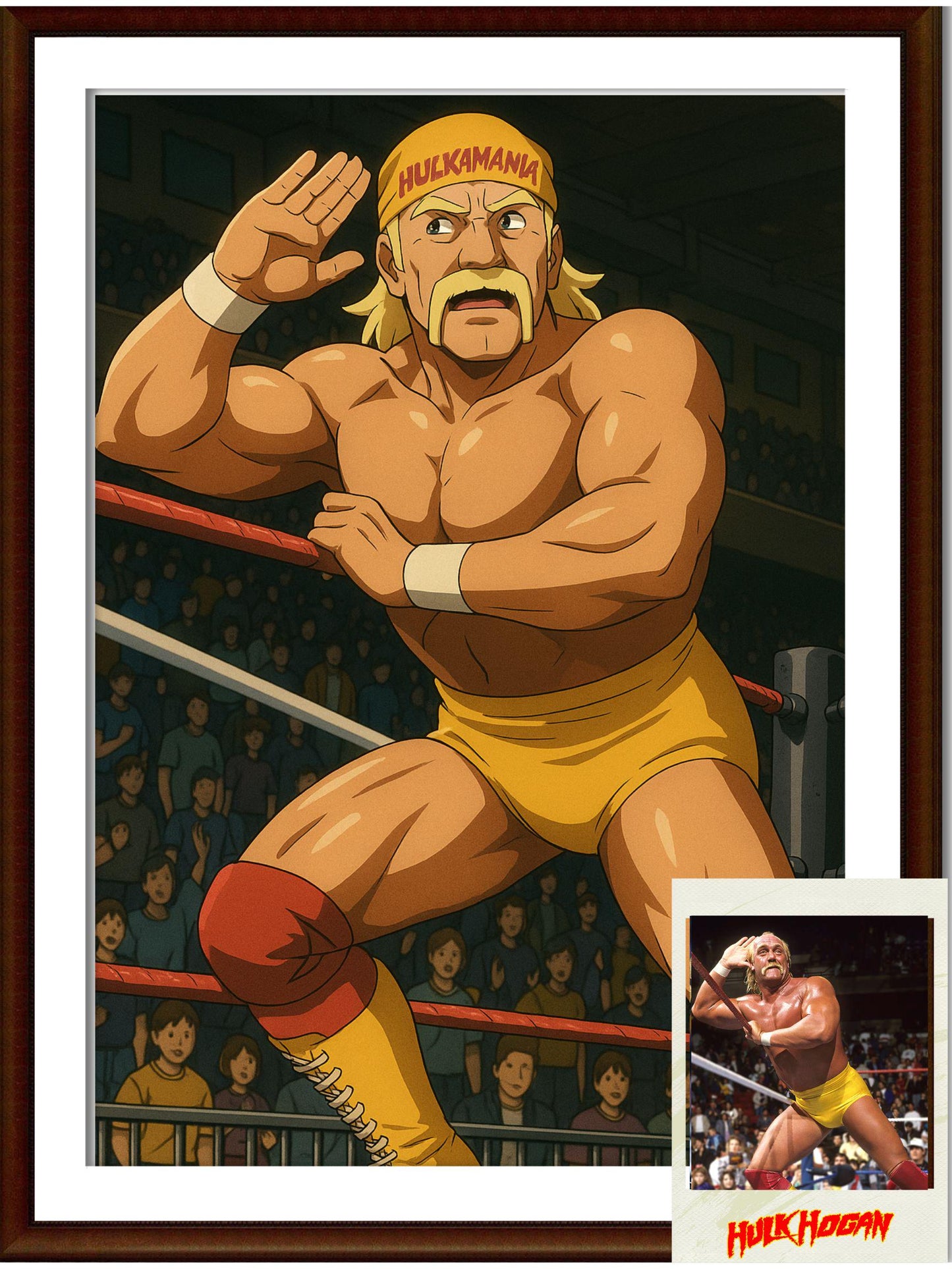 Naruto Style Portrait | Digital Anime WWE Hulk Hogan | Instant Download