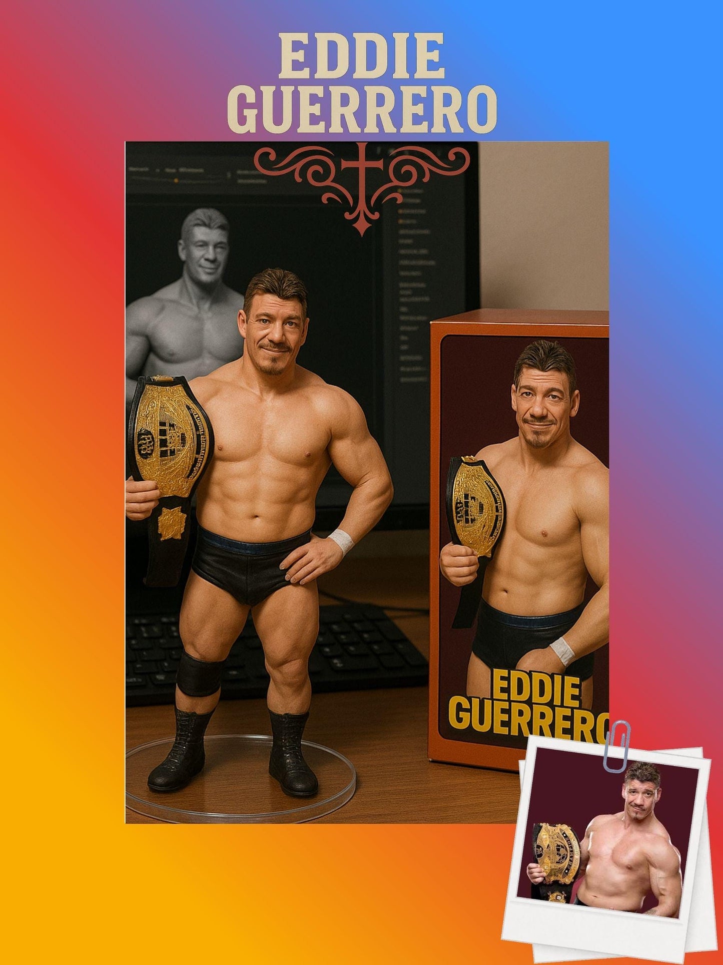 WWE Eddie Guerrero | 1:7 Scale Intelligent Figurine | Instant Download