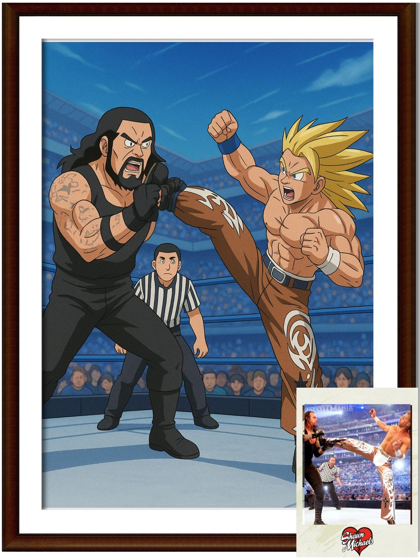 Dragon Ball Z Style Portrait | Digital Anime WWE Shawn Michaels | Instant Download