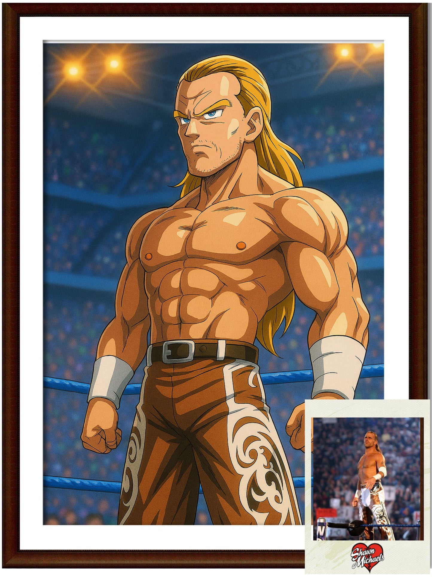 Dragon Ball Z Style Portrait | Digital Anime WWE Shawn Michaels | Instant Download