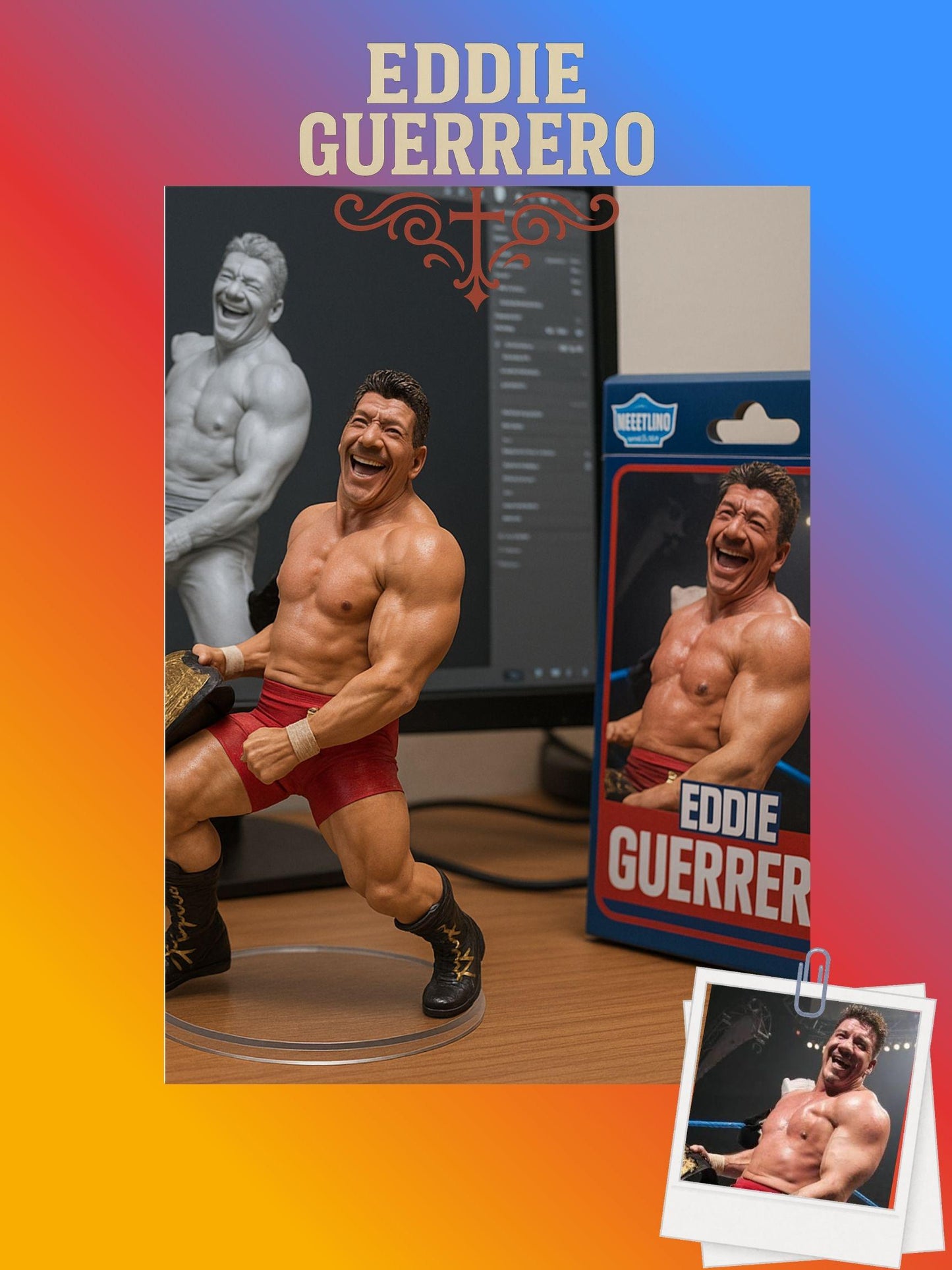 WWE Eddie Guerrero | 1:7 Scale Intelligent Figurine | Instant Download