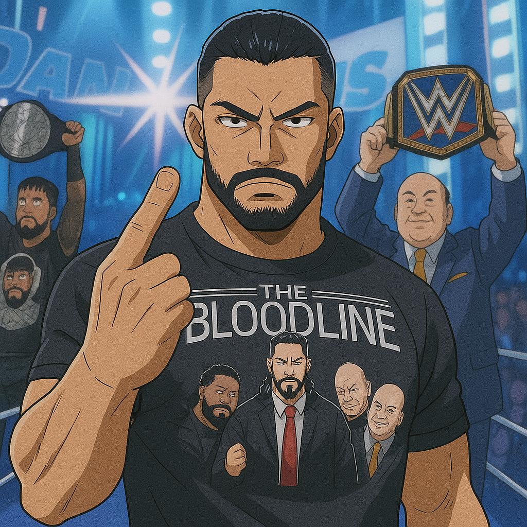 Naruto Style Portrait | Digital Anime WWE The Tribal Chief Roman Reigns | Instant Download