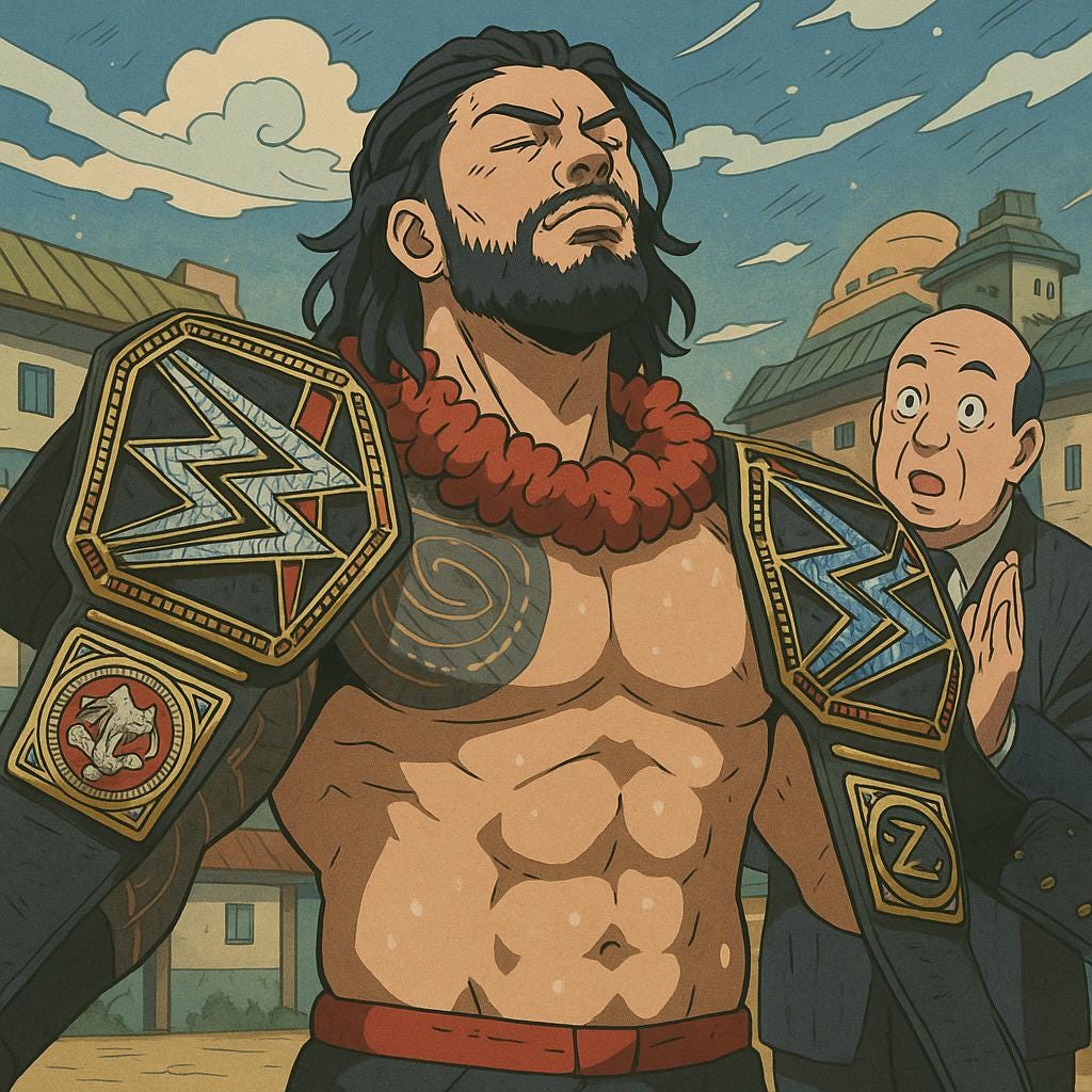 Naruto Style Portrait | Digital Anime WWE The Tribal Chief Roman Reigns | Instant Download