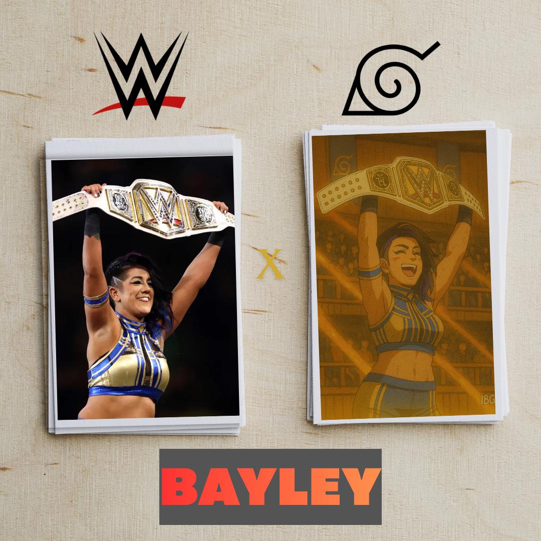 Naruto Style Portrait | Digital Anime WWE Bayley | Instant Download
