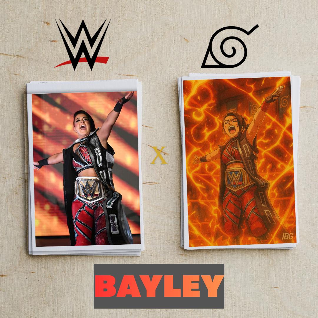 Naruto Style Portrait | Digital Anime WWE Bayley | Instant Download