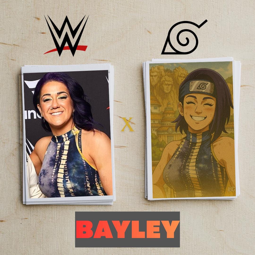 Naruto Style Portrait | Digital Anime WWE Bayley | Instant Download
