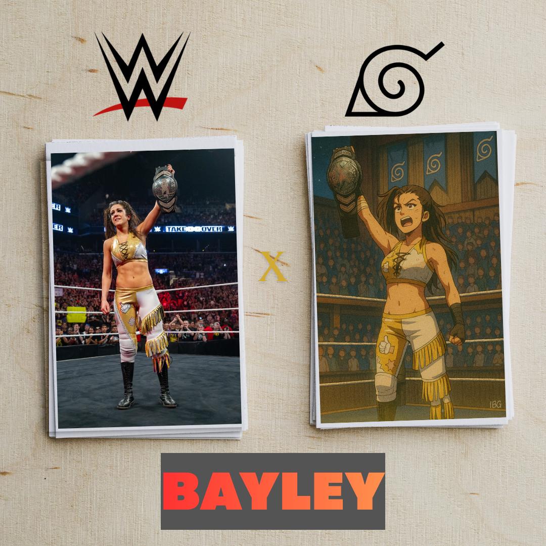 Naruto Style Portrait | Digital Anime WWE Bayley | Instant Download