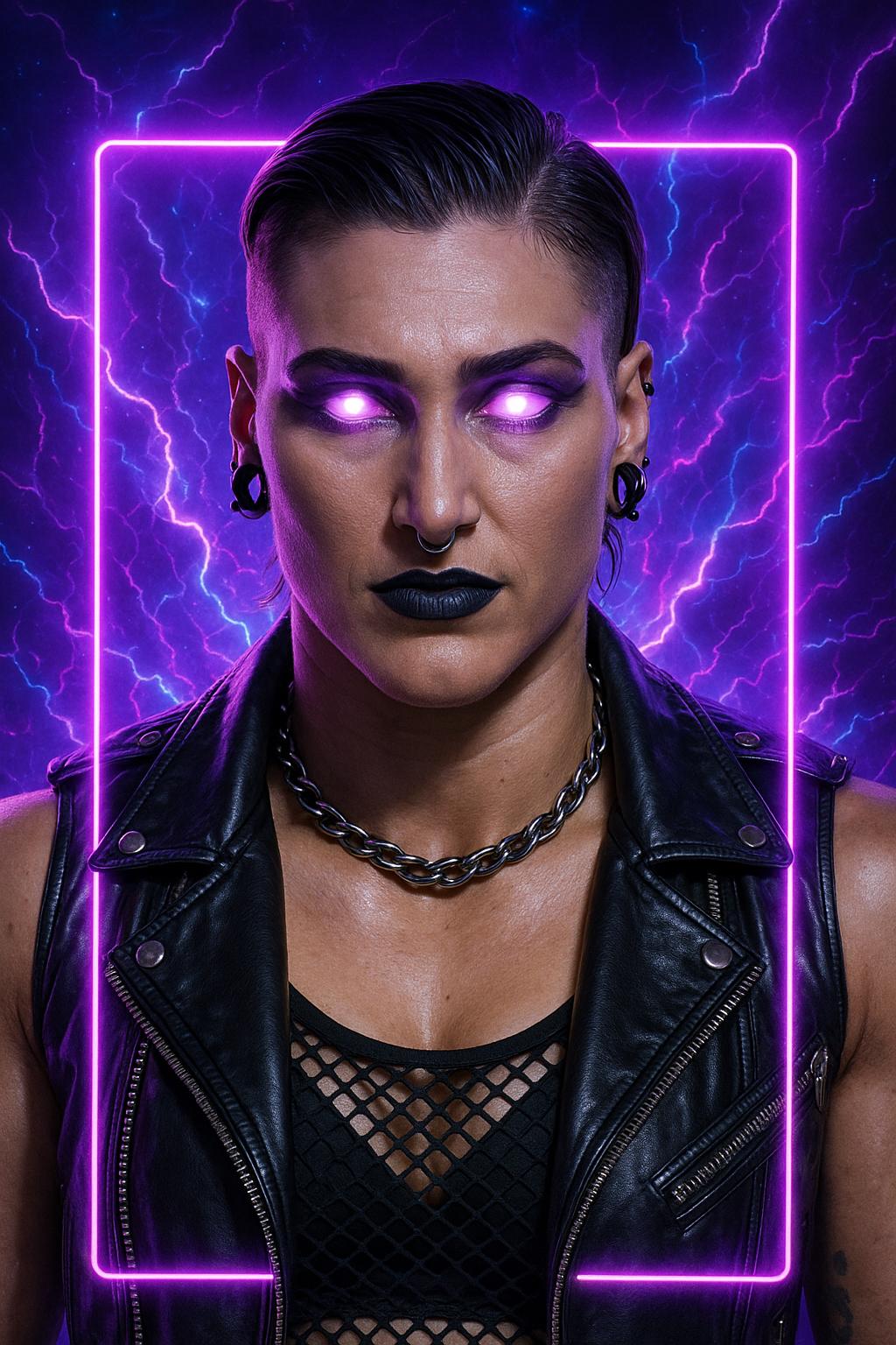 Rhea Ripley Wall Art | Digital WWE Portrait | Instant Download
