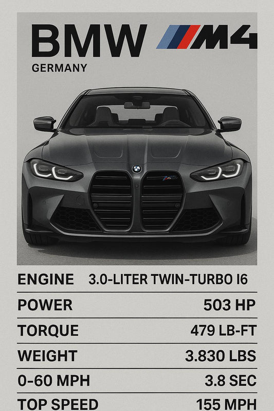 BMW M4 Wall Art | Digital Car Poster | Instant Download