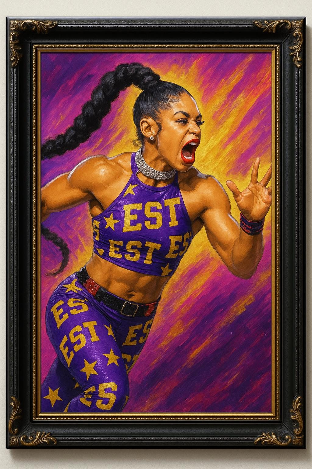 Bianca Belair | Digital WWE Wall Art | Instant Download